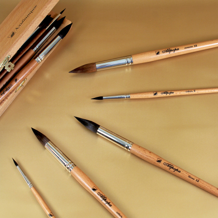 Кисть"Аврора" из волоса белки, круглая  №3