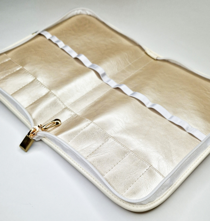 Пенал для кистей Artkisti, 23х15,5 см, экокожа, жемчужный