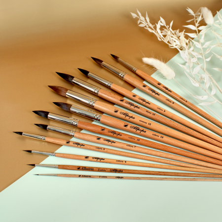 Кисть"Аврора" из волоса белки, круглая  №1