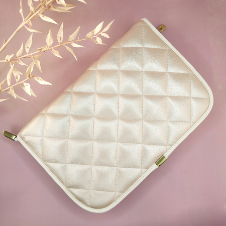 Пенал для кистей Artkisti, 23х15,5 см, экокожа, жемчужный