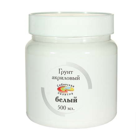 Грунт акриловый. Цвет белый. 500 мл.
